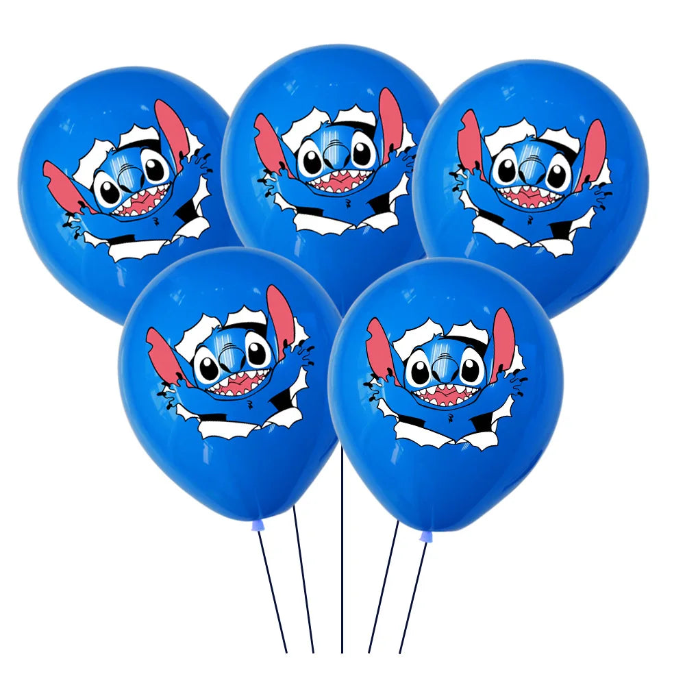 10 STÜCKE 12 Zoll Disney Lilo und Stitch Latexballons Set Globo Junge Mädchen Geburtstagsparty Babyparty Party Dekorationen Kinderspielzeug