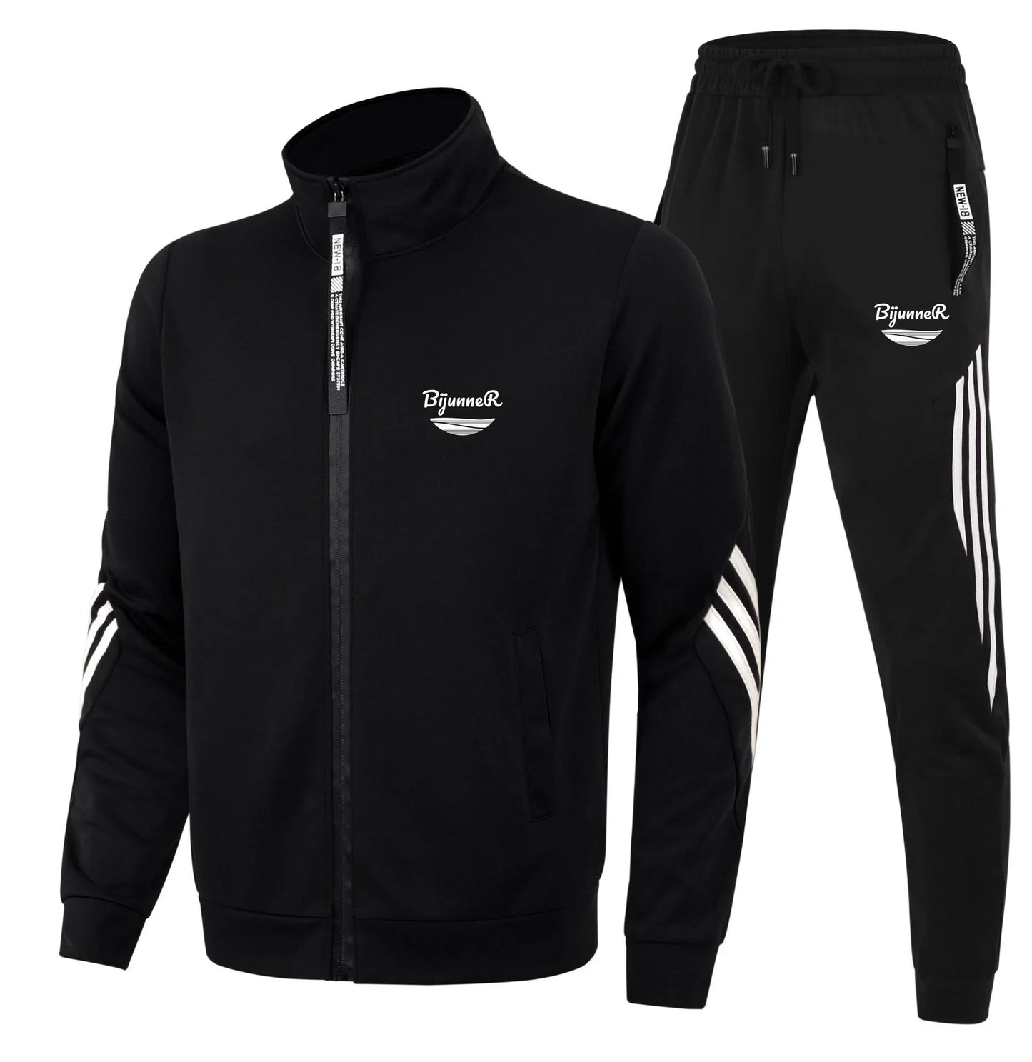 High Quality Running cardigan slim-fit Sweatshirt+Sweatpants 2 Piece Sets Outdoor Sports Casual Sportswear Brand Spring Autumn