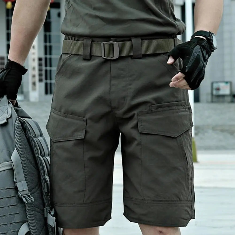 Summer Waterproof Quick Dry Multi-pocket Shorts Men Cargo Shorts Short Pants Men's Outdoor Clothes Hunting Fishing Short Pants