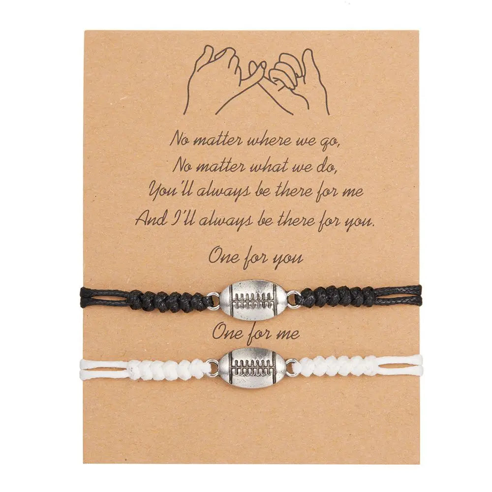 Present Football Boys & Girls Basketball Handmade Jewelry Accessories Korean Style Bracelet Couple Hand Rope Ball String Rope