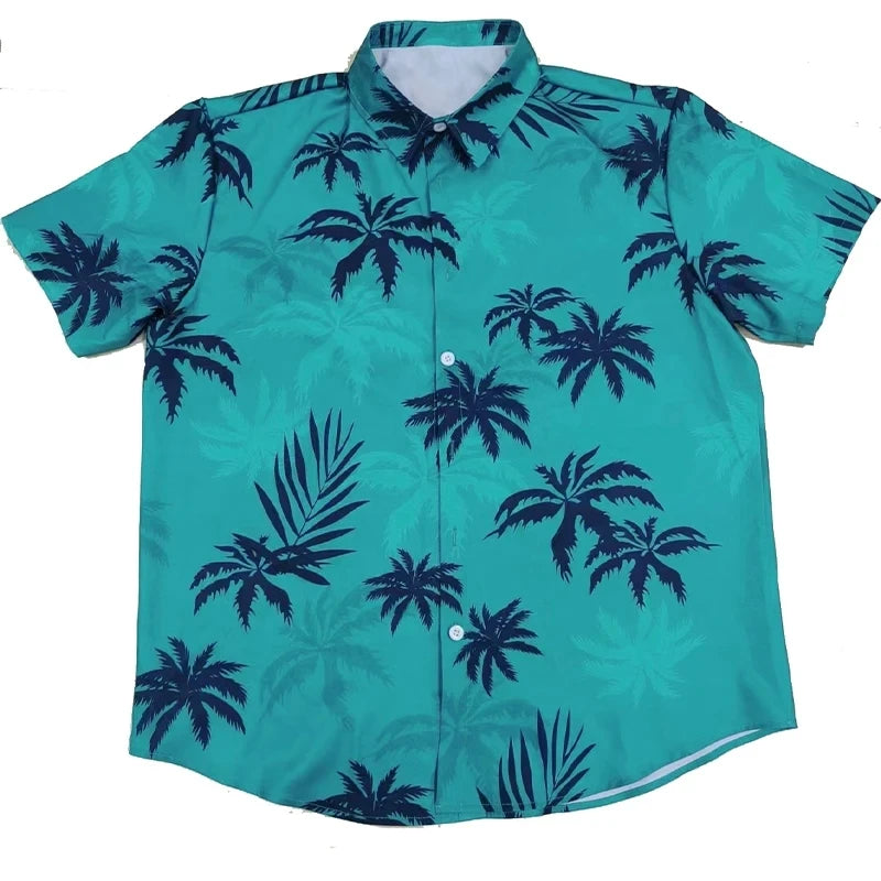 Summer Men Hawaiian Shirt 3d Plant Shirt For Men mon