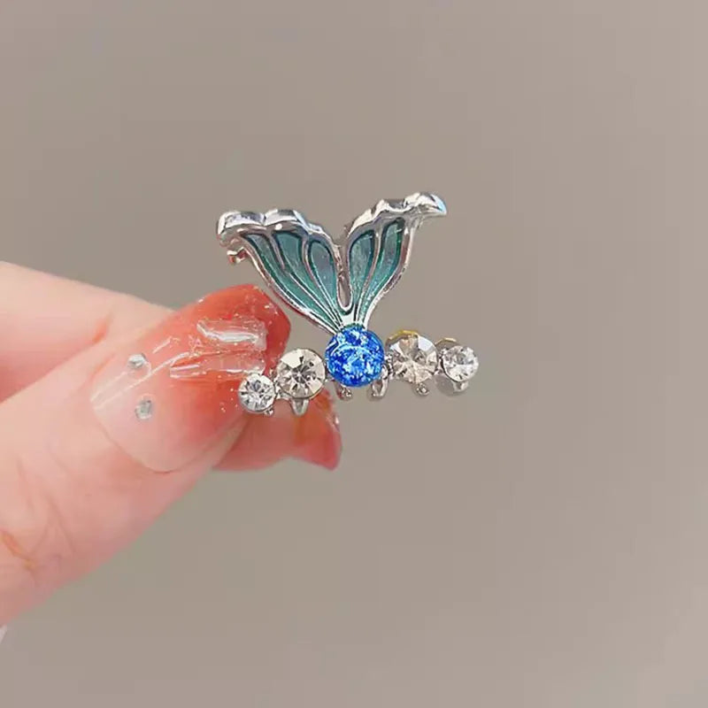 Blue Star Moon Small Claw Women Bangs Side Small Metal Hair Clip Exquisite Compact Girls Spring and Summer Hair Accessories