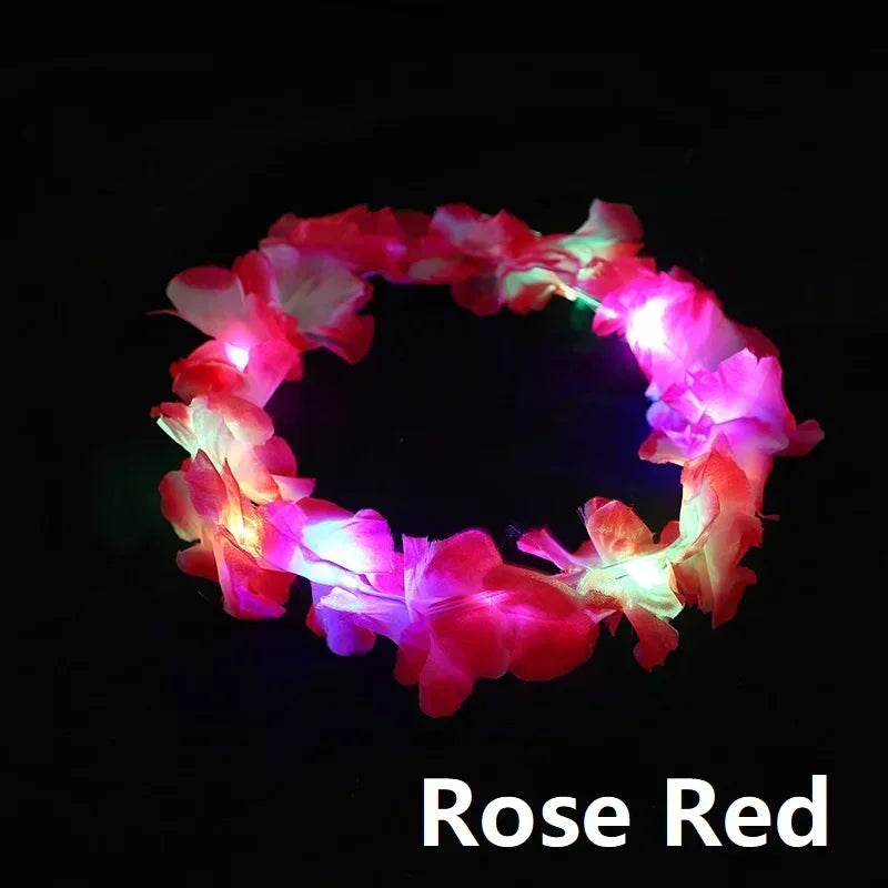 Luminous Headbands Party Led Headband Flower Crown with Led Lights Festival Party Decoration Glow-in-the-dark
