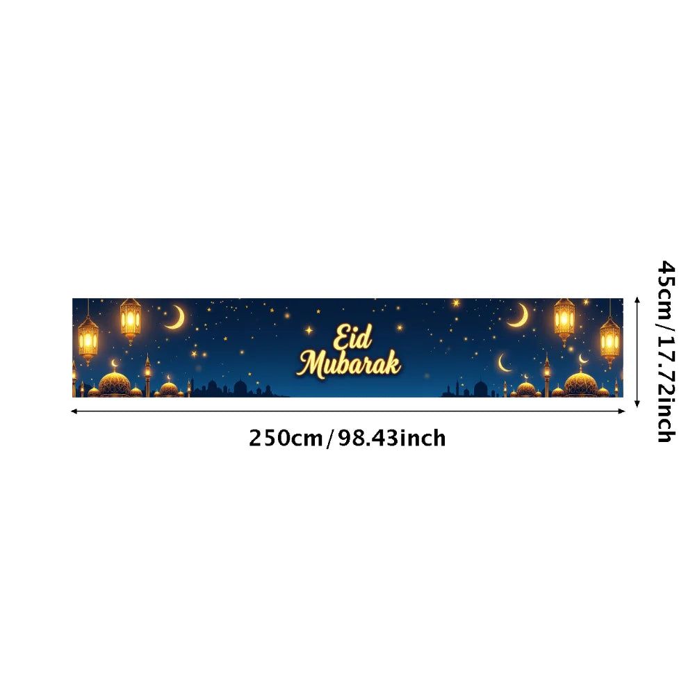 Eid Mubarak Banner Backdrop Background Ramadan Festival Decor Party Supplies Photography Props Decorations Islamic Celebration