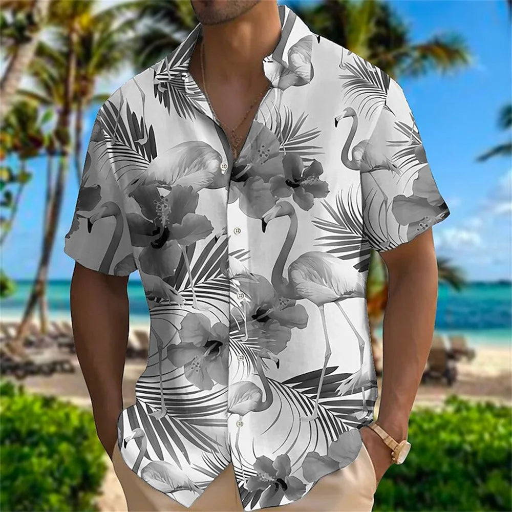 Summer Men Hawaiian Shirt 3d Plant Shirt For Men mon