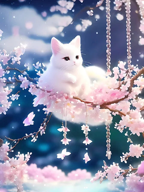 HOMFUN 5D DIY Full Diamond Embroidery "Animal Cat" Diamond Painting Cross Stitch Rhinestone Home Decoration