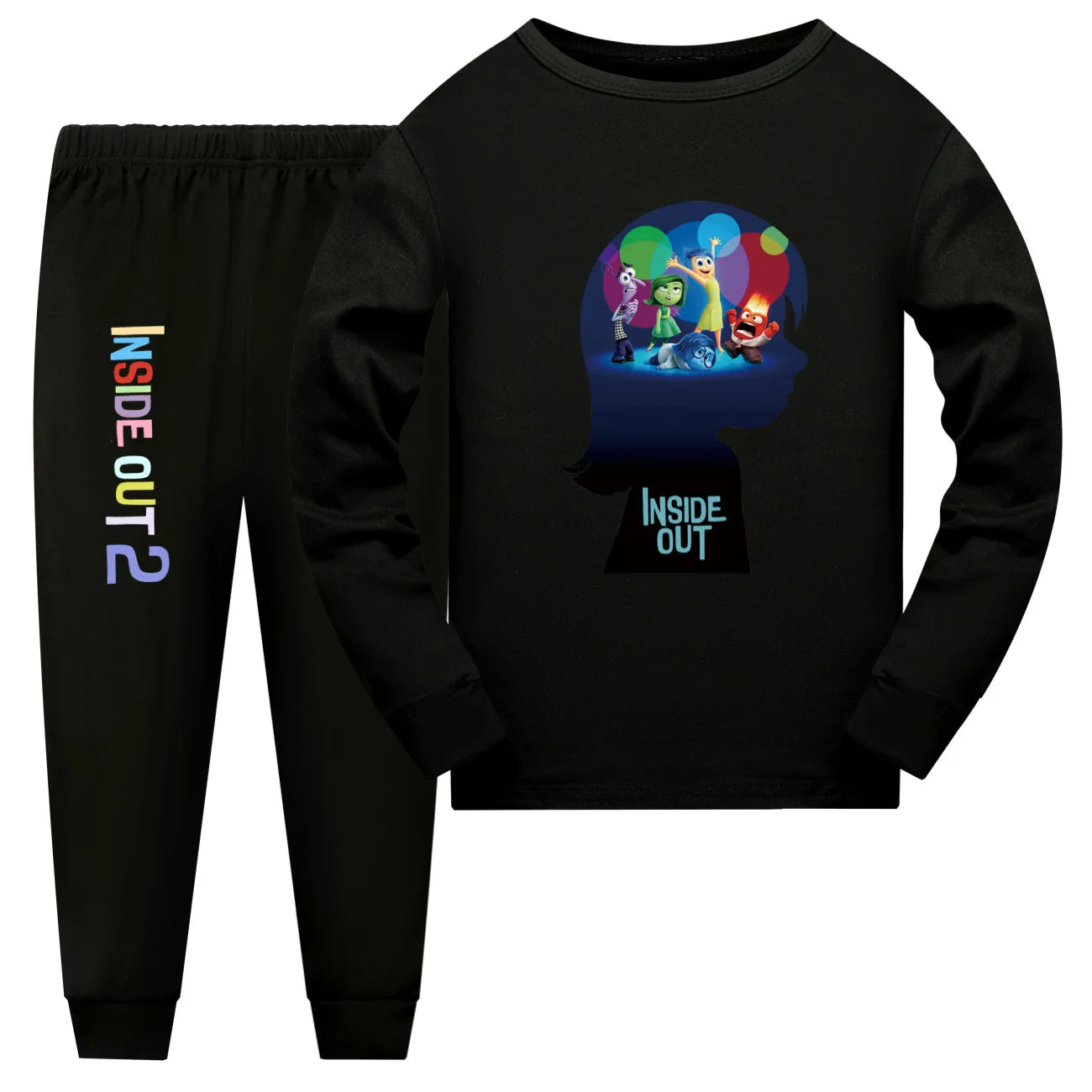 Inside Out 2 Clothes Children Pijama Set Baby Girls Long Sleeve Pajama Sets Toddler Boys Nightwear Kids Cute JOY SADNESS Pyjamas