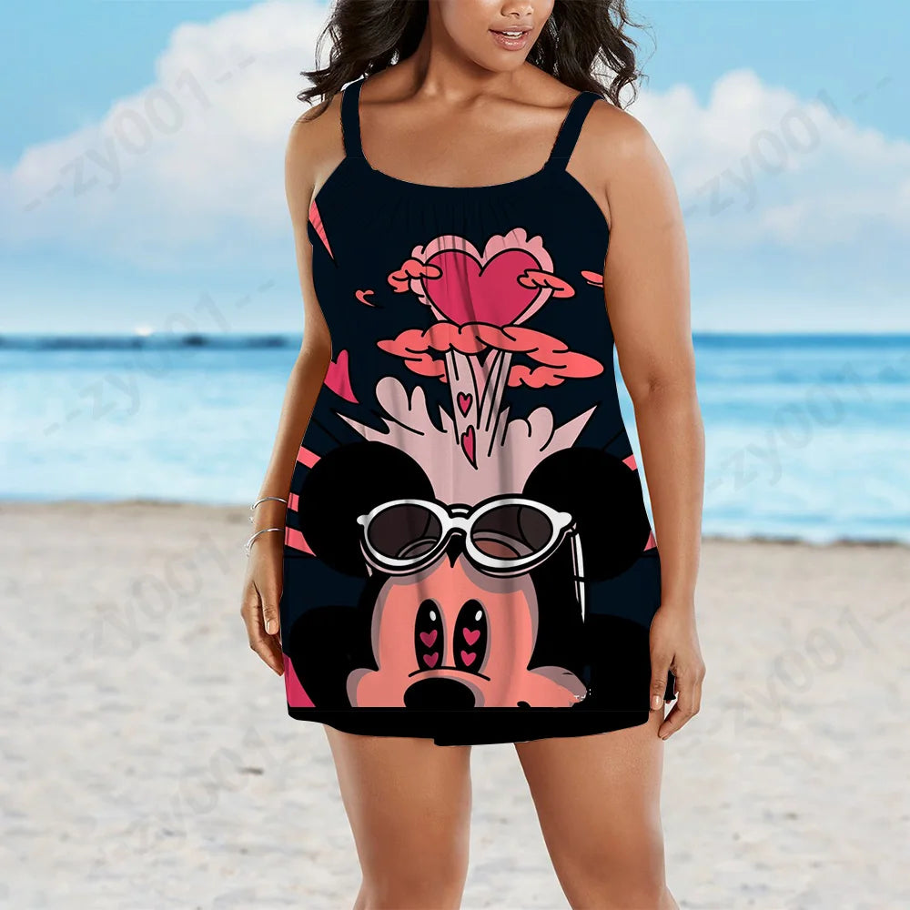 Disney Large Women's Summer Dress 2022 Woman Women's Dresses Plus Size Dress Woman 7xl 8xl 9xl Chic Elegant Evening Dresses Midi