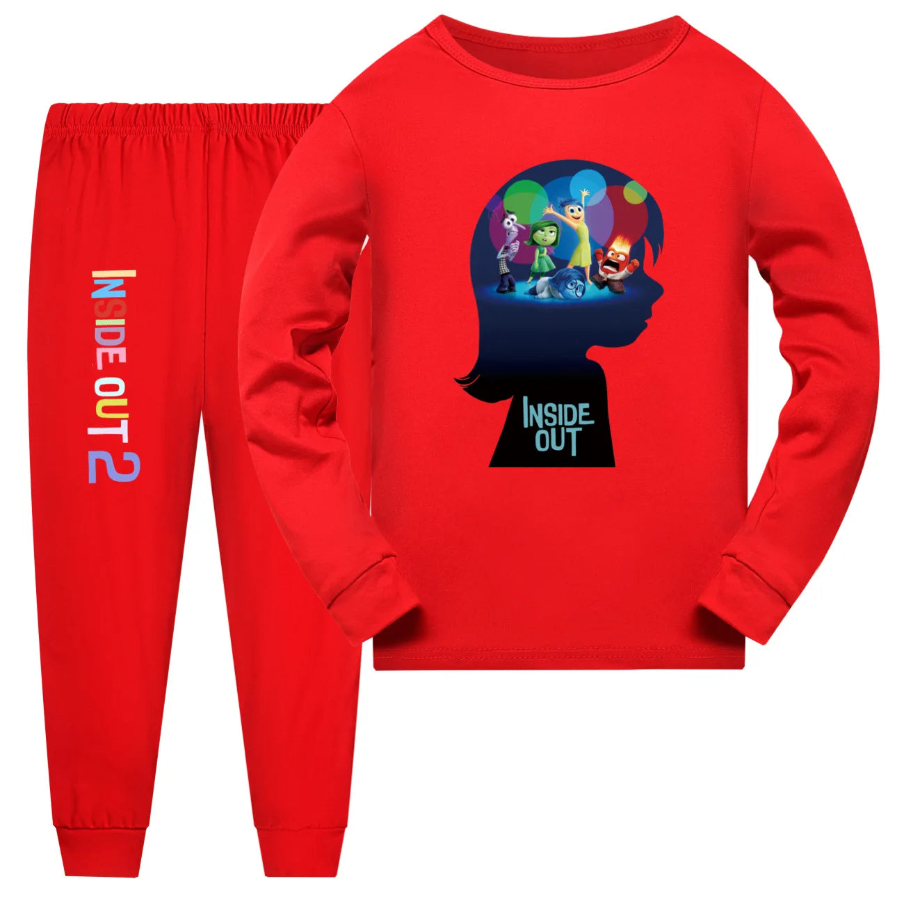 Inside Out 2 Clothes Children Pijama Set Baby Girls Long Sleeve Pajama Sets Toddler Boys Nightwear Kids Cute JOY SADNESS Pyjamas