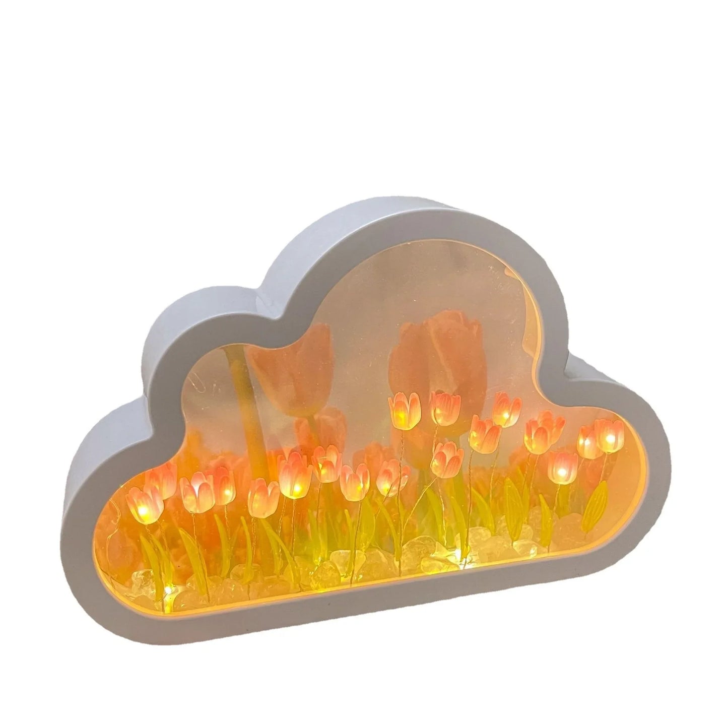 Creative Tulip Cloud Nightlight Decoration Desktop Ornament With Advanced Atmosphere Birthday Gift Valentine S Day Gift