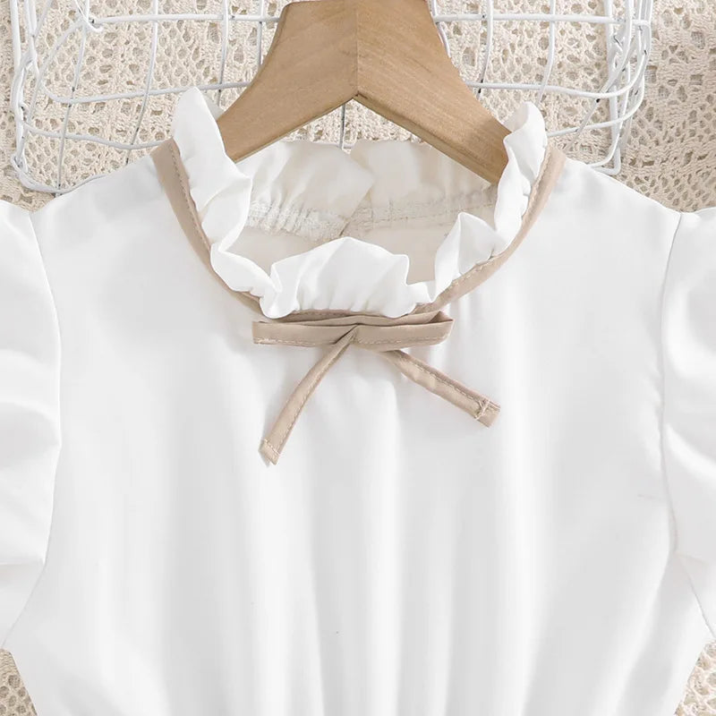 Fashion Girl Dress Elegant Formal Outfit Teenager Girl Clothes Plus Size Party Wedding Dresses Pleated Kid Clothing Children