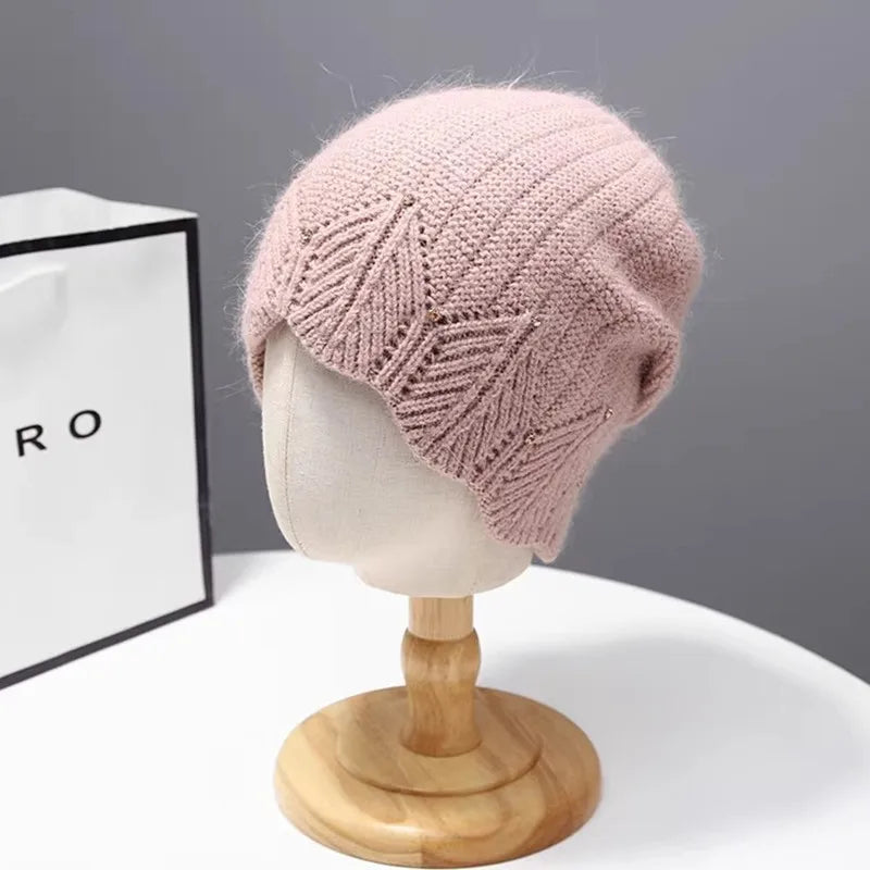 Women's Comfort Hat Knitted Hat Fluffy Hat Warm Thick Soft Elastic Knitted Autumn/Winter Windproof Outdoor Soft Hat