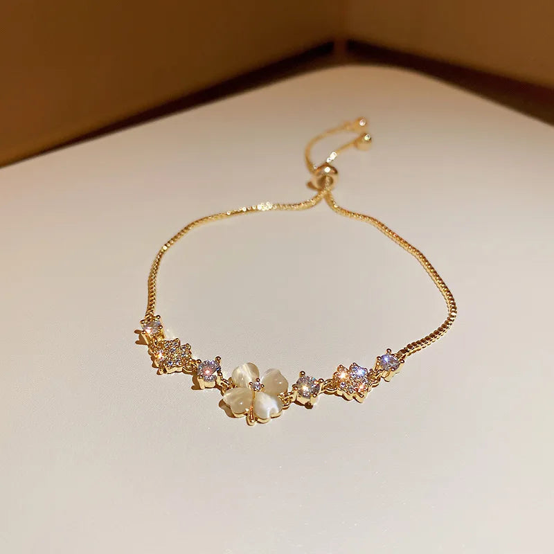 Colorful Zircon Butterfly Drawstring Bracelets For Women Lovely Bowknot Silver Color Adjustable Bracelets Jewelry Birthday Gifts