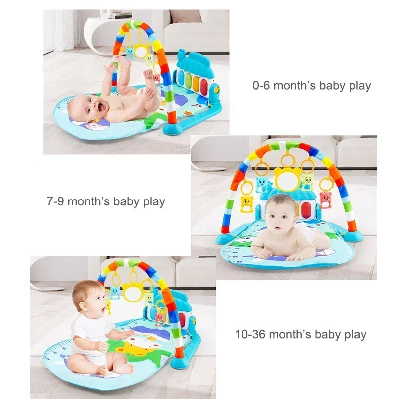 Baby Activity Gym Rack Früherziehung 0-36 Monate Spielzeug Geschenke Musikalische Neugeborene Klaviertastatur Krabbeldecke Pedal Spielmatte