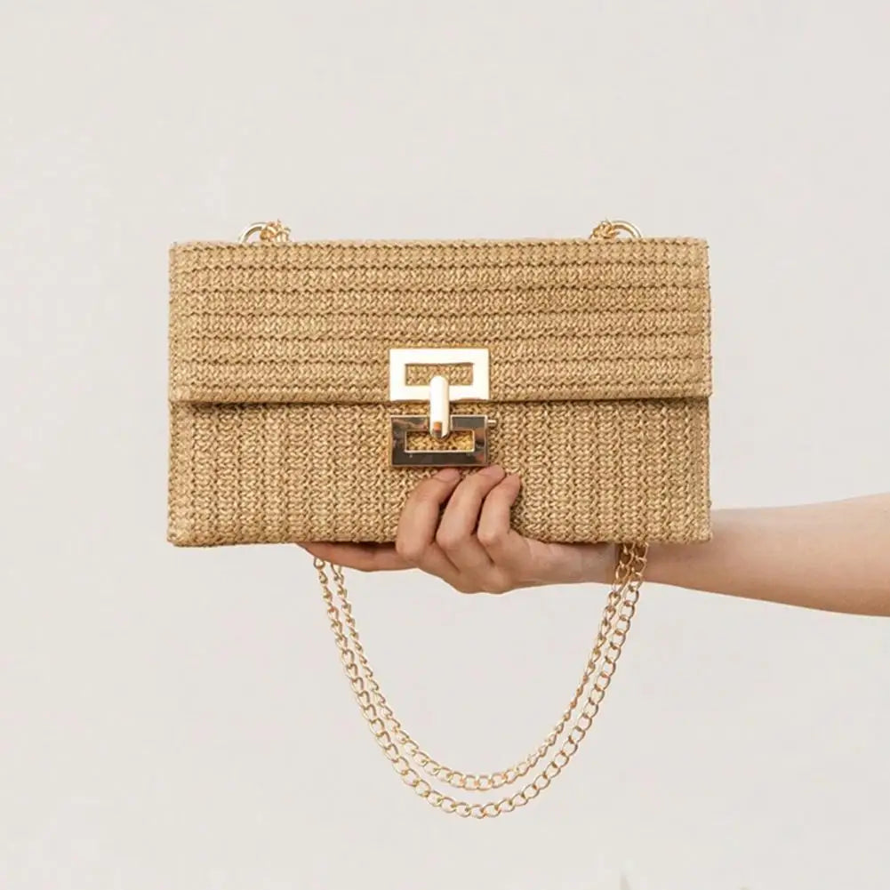 Straw Woven Clutch Handbags For Women Bohemian Beach Rattan Causal Lady Party Wedding Evening Bag New Summer Purse Wallet