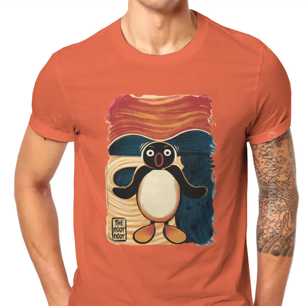 Noot Scream Hip Hop Tshirts Pingu Noot Pinga Penguin TV Printing Clothing Casual Men T Shirts Men Tee Special Gift Clothes mon