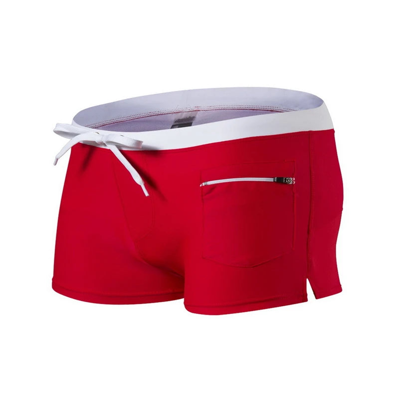 Men's Swim Trunks with Zipper Pocket Swimming Shorts with Mesh Liner Summer Quick Dry Stretchy Bathing Suit Swimsuit Swimwear