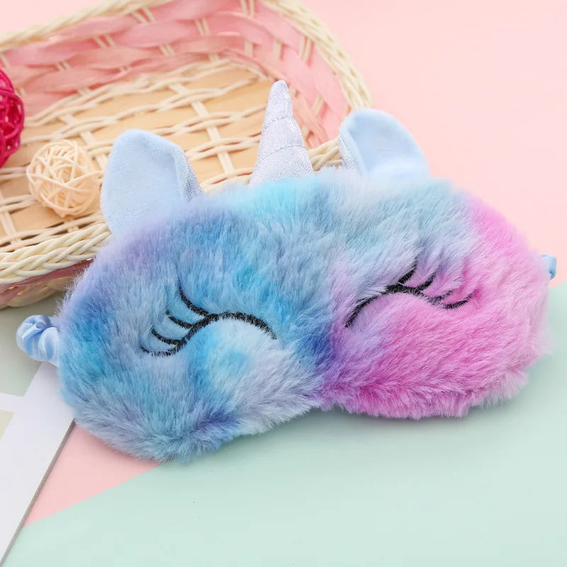 Cartoon Unicorn Party Anime Sleeping Mask Kids Gift Cute Blindfolds Travel Sleep Eye Band Shade Rest Eyepatch