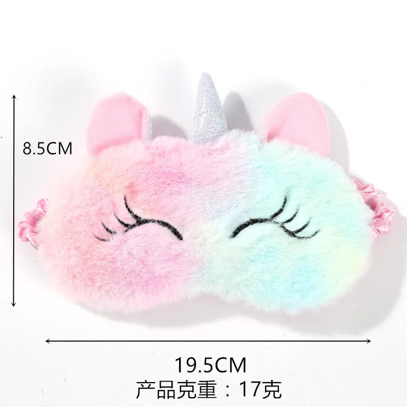 Cartoon Unicorn Party Anime Sleeping Mask Kids Gift Cute Blindfolds Travel Sleep Eye Band Shade Rest Eyepatch