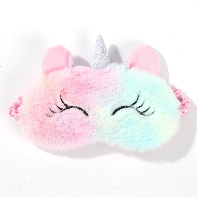 Cartoon Unicorn Party Anime Sleeping Mask Kids Gift Cute Blindfolds Travel Sleep Eye Band Shade Rest Eyepatch
