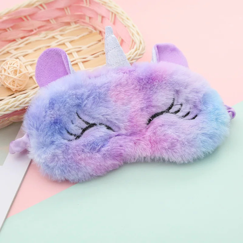 Cartoon Unicorn Party Anime Sleeping Mask Kids Gift Cute Blindfolds Travel Sleep Eye Band Shade Rest Eyepatch