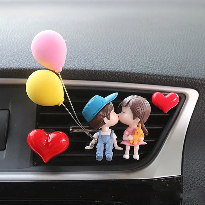 Creative Couple Decoration Car Air Outlet Perfume Clip Aromatherapy Conditioning Accessories Cute Flavoring for