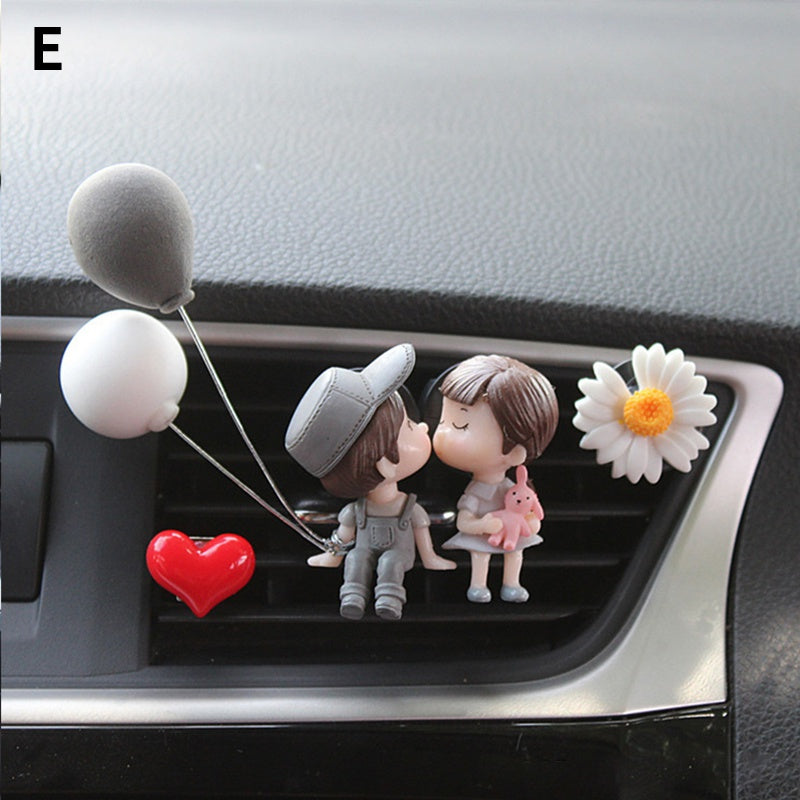 Creative Couple Decoration Car Air Outlet Perfume Clip Aromatherapy Conditioning Accessories Cute Flavoring for