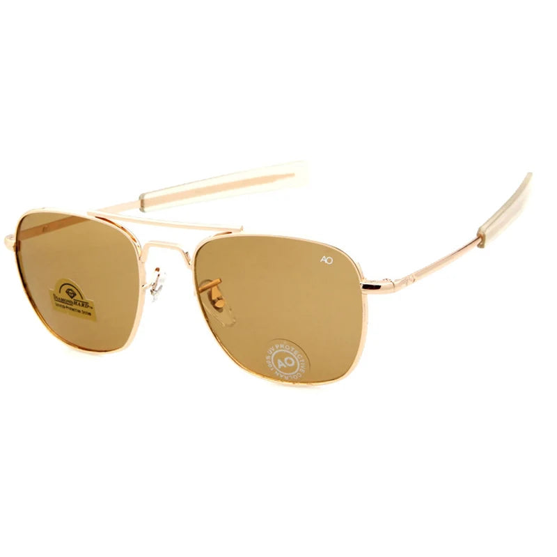 Fashion Sunglasses Men American Army Military Brand Designer AO Sun Glasses For Male Optical Glass Lens de sol RS263 mon