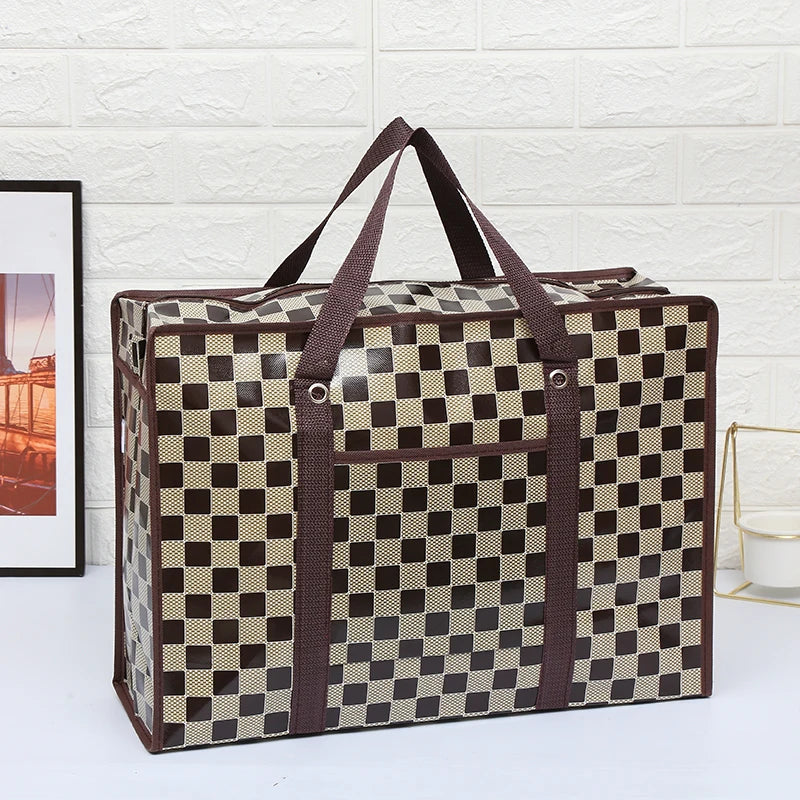 Oversized Duffle Moving House Storage Bag Woven Big Travel Quilt Clothes Waterproof Film Large Capacity Shipping Bag