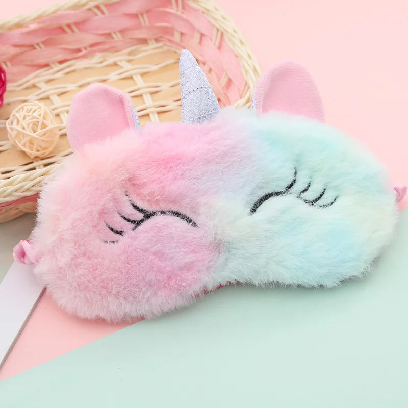 Cartoon Unicorn Party Anime Sleeping Mask Kids Gift Cute Blindfolds Travel Sleep Eye Band Shade Rest Eyepatch
