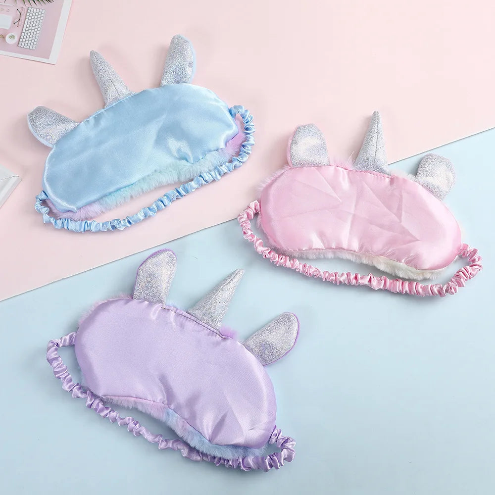 Cartoon Unicorn Party Anime Sleeping Mask Kids Gift Cute Blindfolds Travel Sleep Eye Band Shade Rest Eyepatch