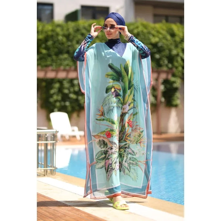 Burkini Cover Ups For Women Muslim Swimwear Modest Plus Size Swimsuit Swimming Suit Islamic Fashion Long Sleeve Bathing Abaya