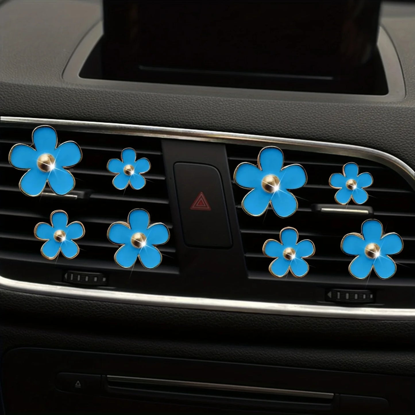 4pcs/set Small Car Air Outlet Perfume Decoration Clip Flower Daisy Design Car Interior Aromatherapy Fresheners Diffuser Access