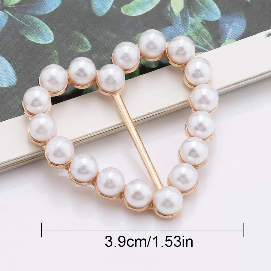 Women Geometric Brooch Clothes Corner Knot Button Ring Shirt Hem T-shirt Scarf Buckle Clothes Decoration Accessories