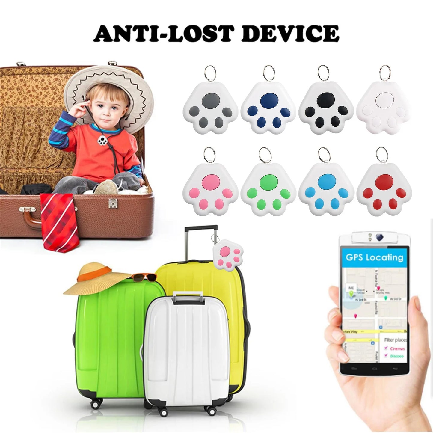Mini GPS Tracker Bluetooth Anti-Lost Device Pet Kids Bag Wallet Tracking for IOS/ Android Smart Finder Locator Accessories unique shape