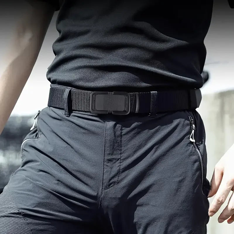 Authentic Military Tactical Belt - High Quality Quick Release Plastic Buckle Navy Army Outdoor Training Breathable Belt