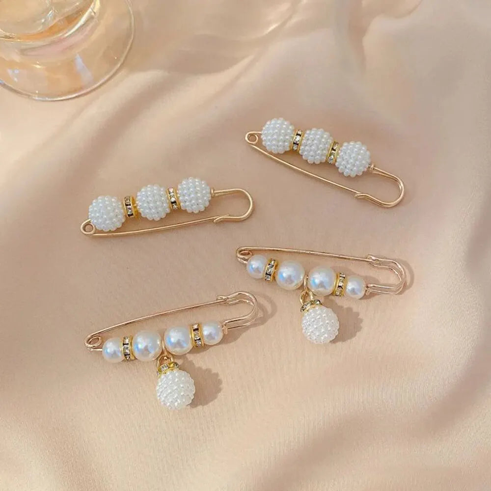 4PCS Waist Adjustment Uniform Clothing Extended Buckle And Waist Adjustment Buckle Pearl Broocated Fashion Decorative Accessorie clothes - unique