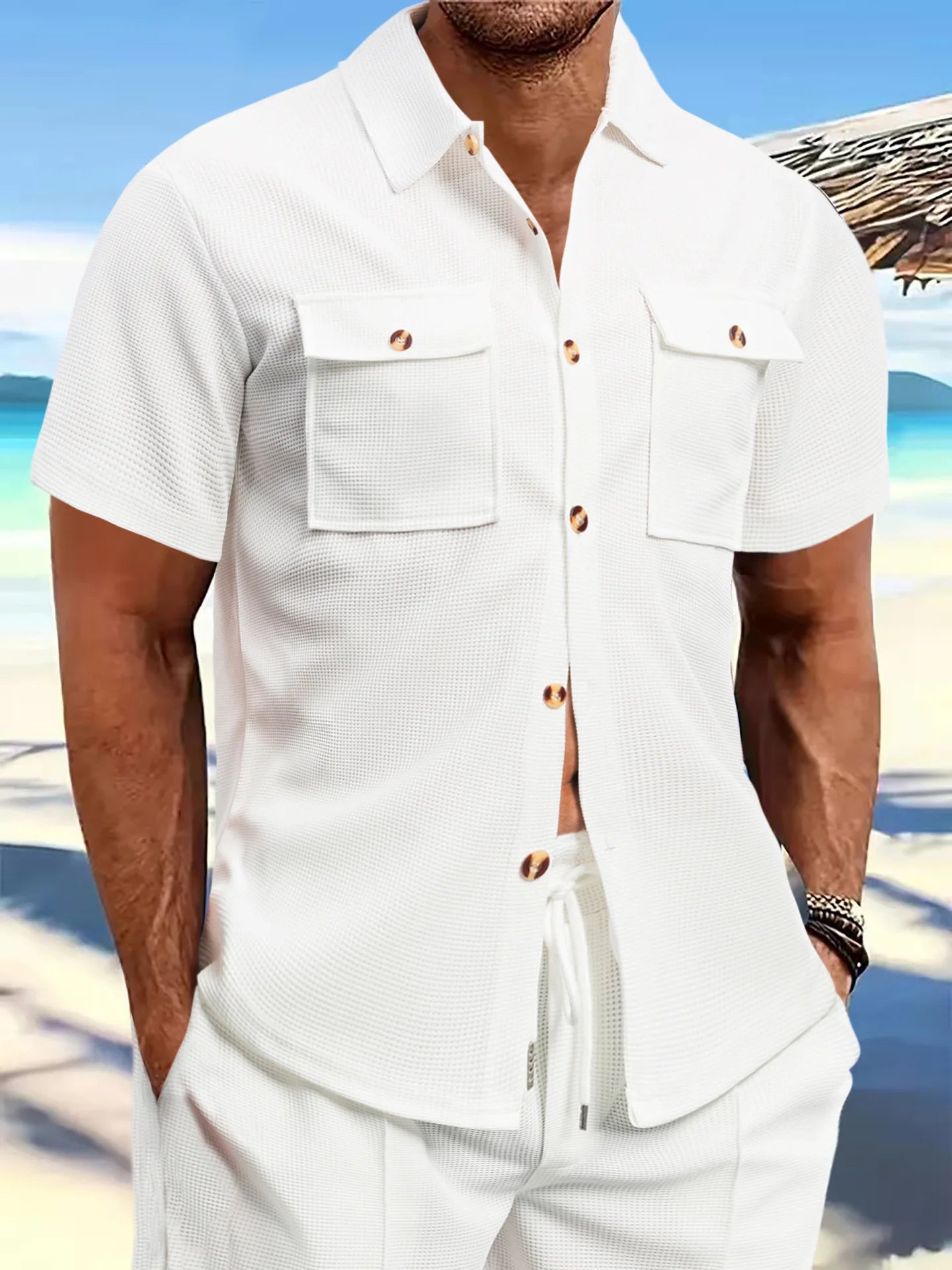 Men's shirt new outdoor men's short sleeve clothes casual jacket summer men's sportswear spring summer shirt mon