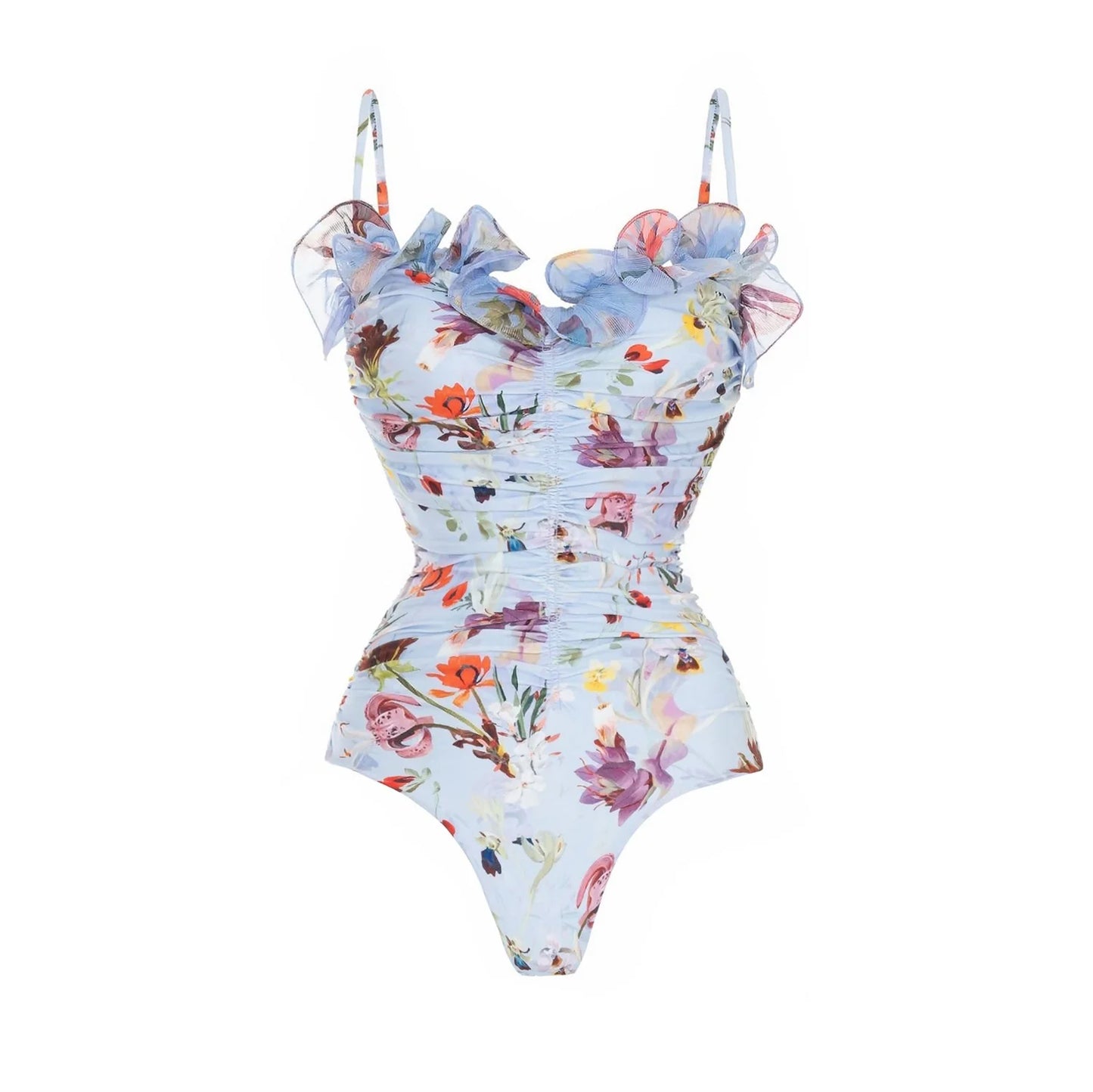 Red Flower Swimsuit With Cover Up Luxury Woman Swimwear Off Shoulder Swim Suits Female Sliming Bodysuit Chic Beachwear