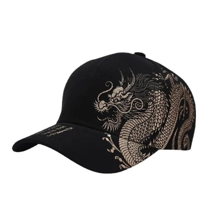 Dragon Pattern Baseball Hat For Men And Women, Versatile National Tide Cap, Hip Hop Skateboarding, Cool