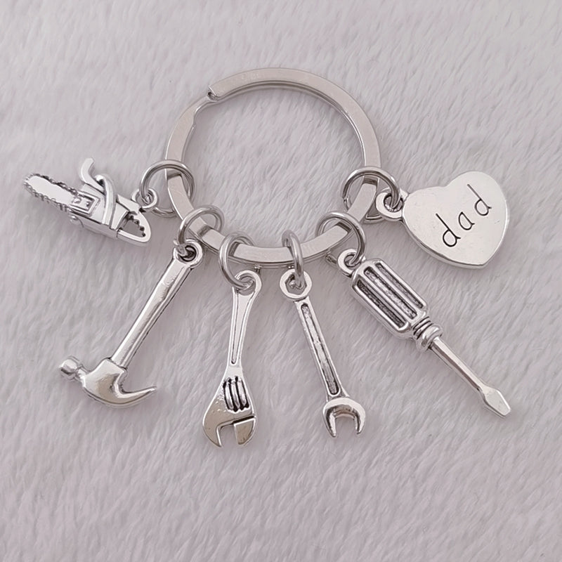 Dad Keychain Mechanic's Keychain Father's Day Gifts Car Lover Gift Tools Gift Dad Gift Father Keychain Hand Stampe Souvenir