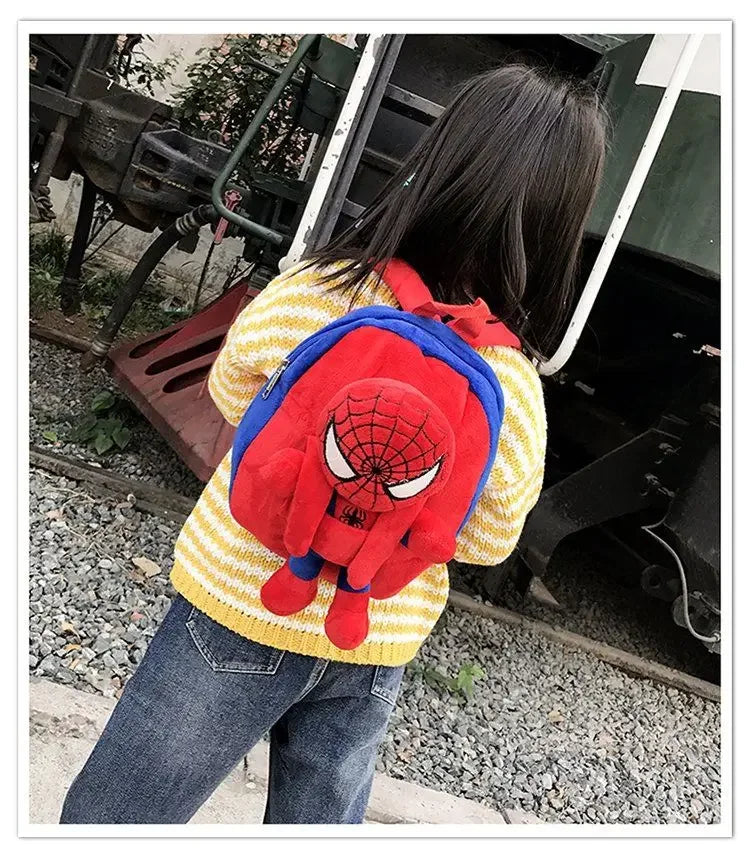 Marvel Series Cartoon Anime Fashion Personality Plush Toy Children Leisure Cute Kindergarten Backpack Holiday Gift