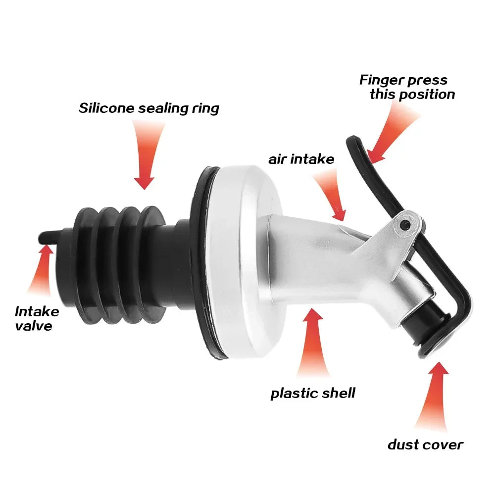 1/5 PCS Bottle Stopper Leak Proof Wine Stopper Bottle Cap Wine Pourer Spout Stopper Dispenser Olive Oil Sprayer Kitchen Tools