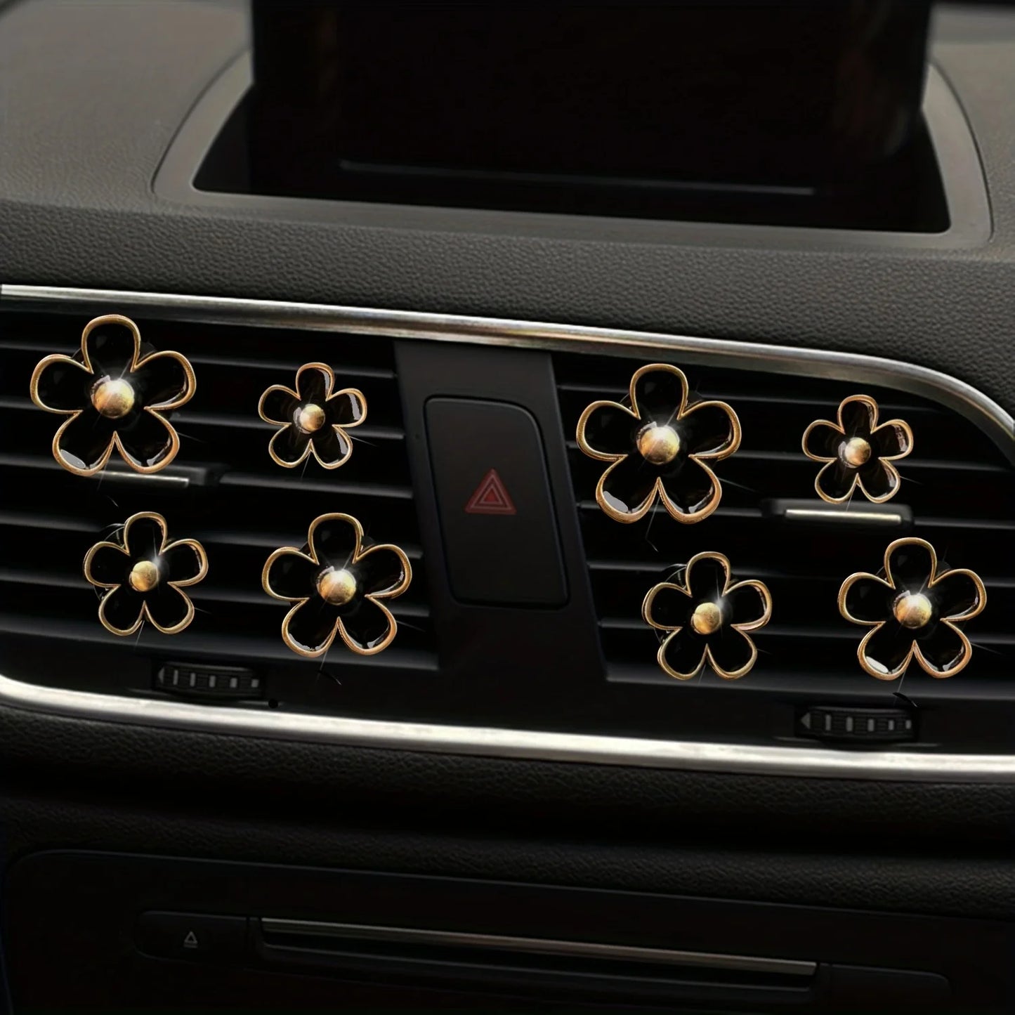 4pcs/set Small Car Air Outlet Perfume Decoration Clip Flower Daisy Design Car Interior Aromatherapy Fresheners Diffuser Access