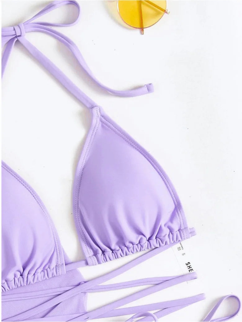 New Conservative Four Piece Solid Color Tassel Hoodie, Mesh Skirt, Bikini Swimsuit for Women