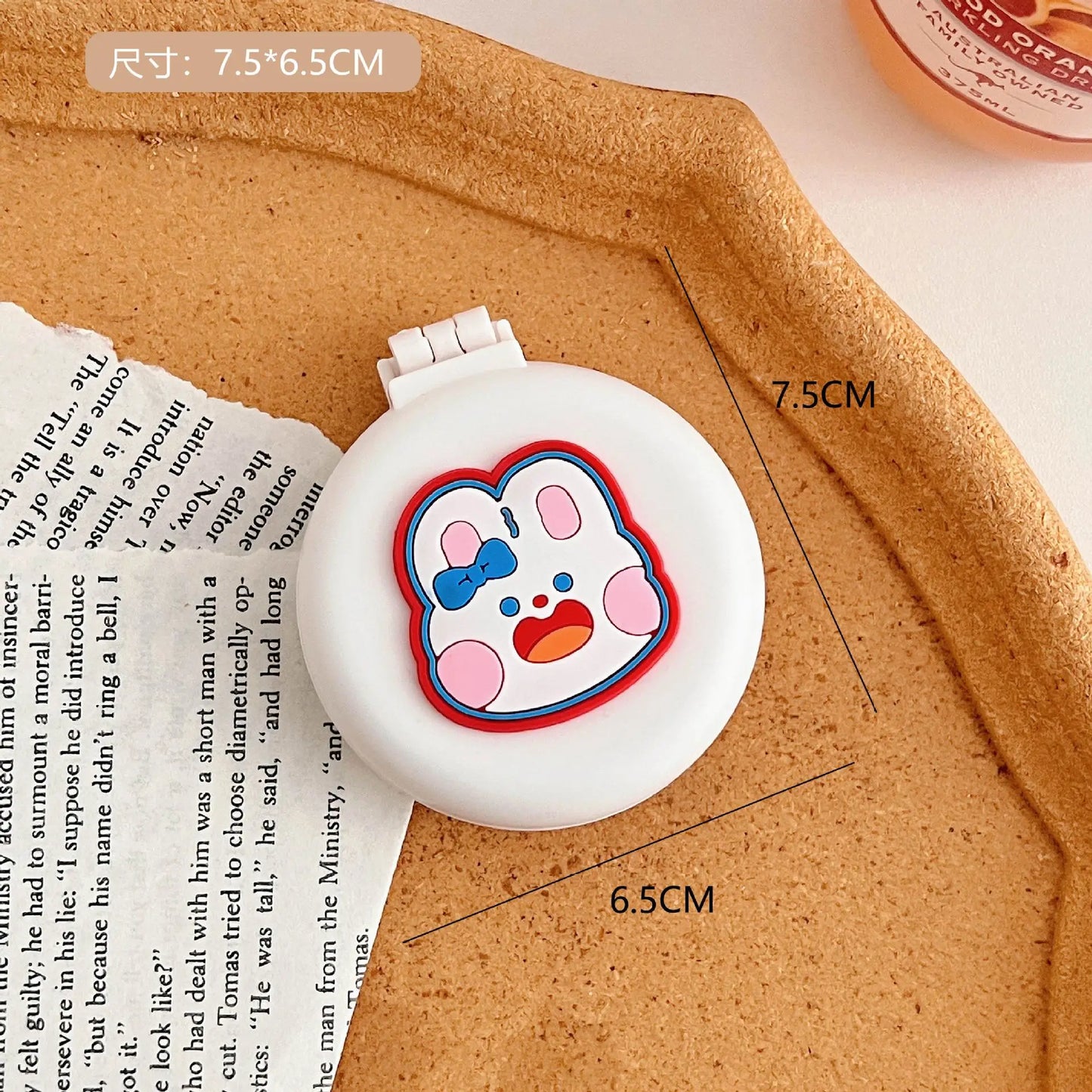 Mini Cute Foldable Head Massager Cartoon Air Bag Hair Comb Air Cushion Comb with Makeup Mirror Portable Hair Styling Comb Tools