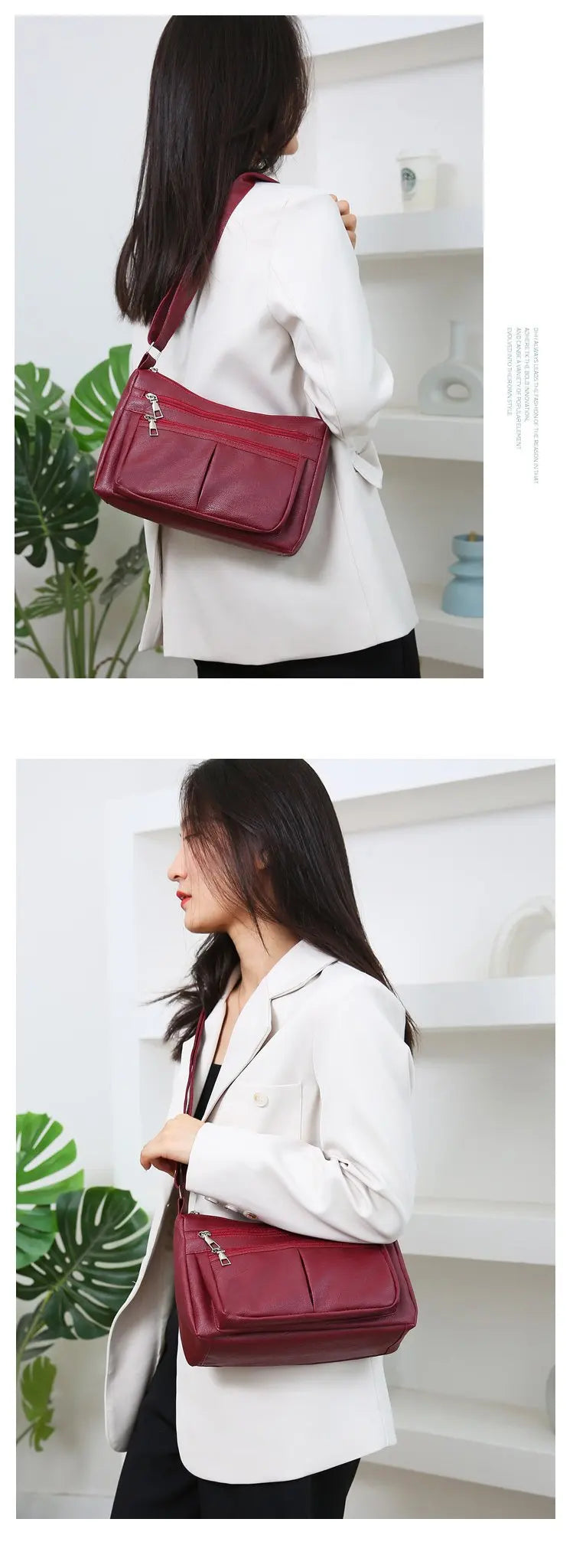 Women's Bag 2024 Trend Korean Handbags Designer Luxury Brand Ladies Shoulder Bags Soft Leather Fashion Versatile Crossbody Bag