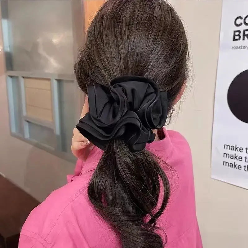 French Design Sense Fungus Hair Tie Satin Hair Tie For Women With Simple Temperament New Style Hair !!!