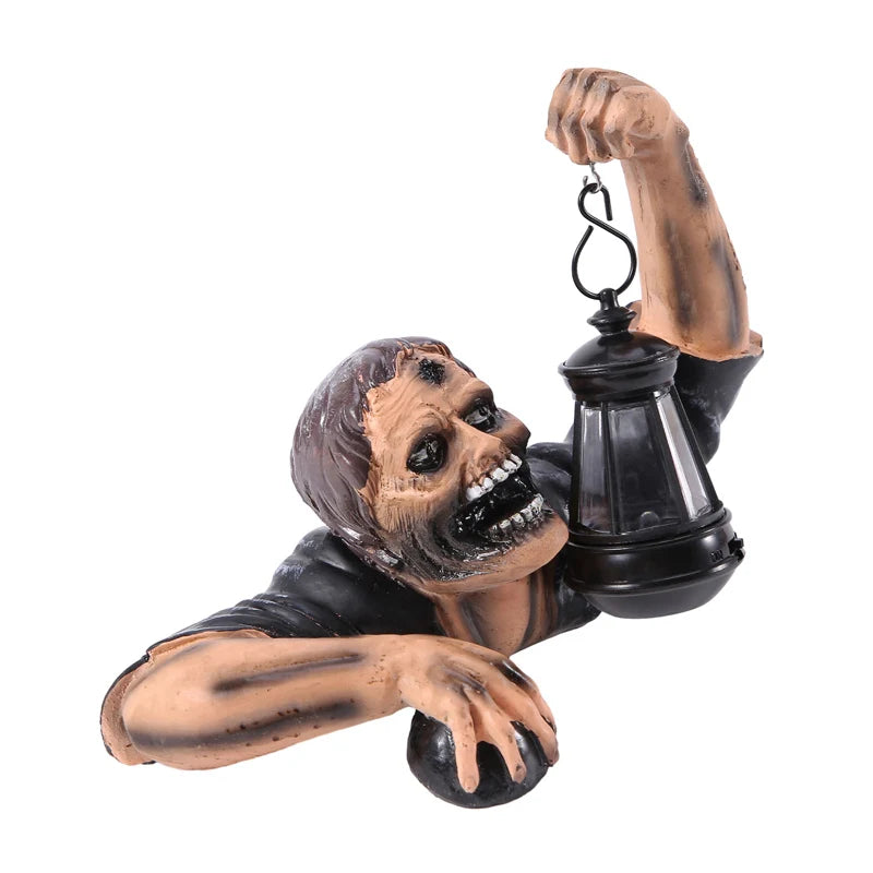Halloween Zombie Spooky Lantern Decor Scary Garden Statue Outdoor Holiday Party Craft Decor Supplies Haunted House Horror Props