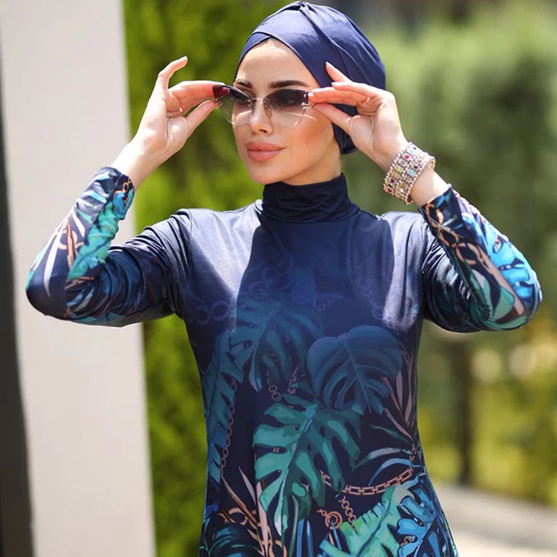 Burkini Cover Ups For Women Muslim Swimwear Modest Plus Size Swimsuit Swimming Suit Islamic Fashion Long Sleeve Bathing Abaya